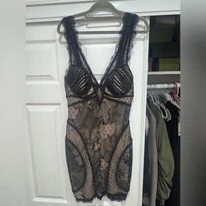 Bebe Black Lace Mini Dress